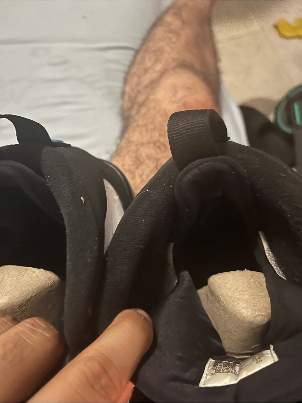 Jordan Black and White Basketball Shoes with Light Blue Jumpman